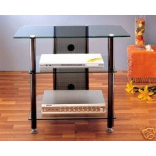 VTI Glass A/V TV Rack, AGR30 Silver Brand New,Free Ship